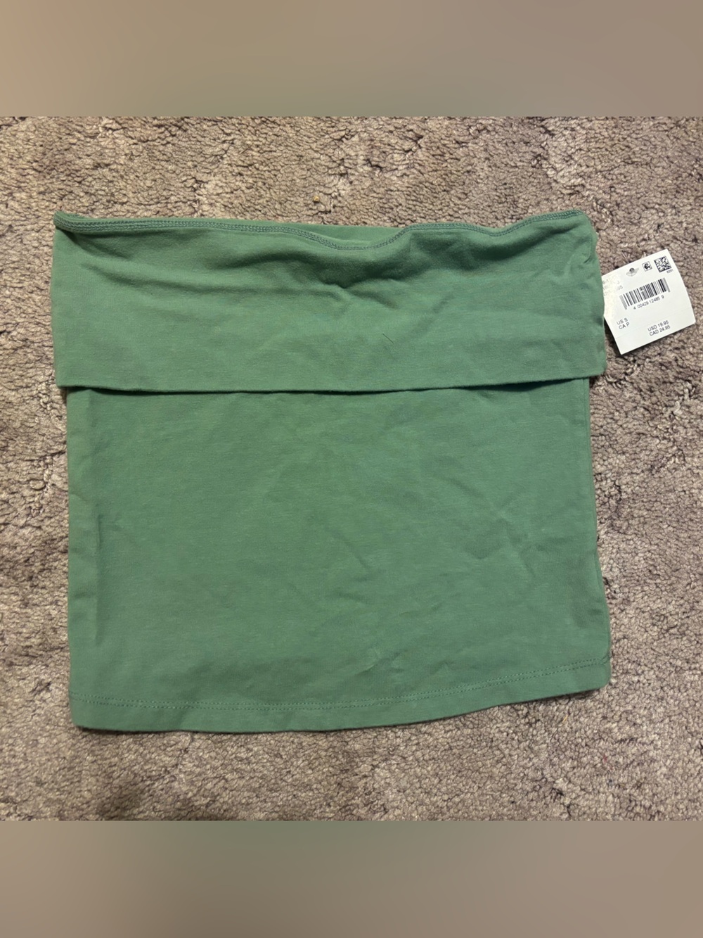 American Eagle Fold-Over Green Tube Top